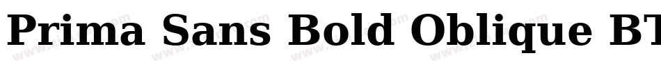 Prima Sans Bold Oblique BT字体转换